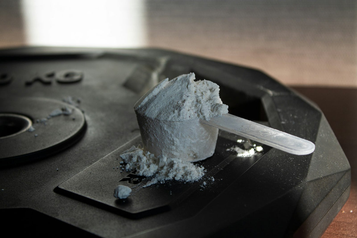 Scoop of creatine powder