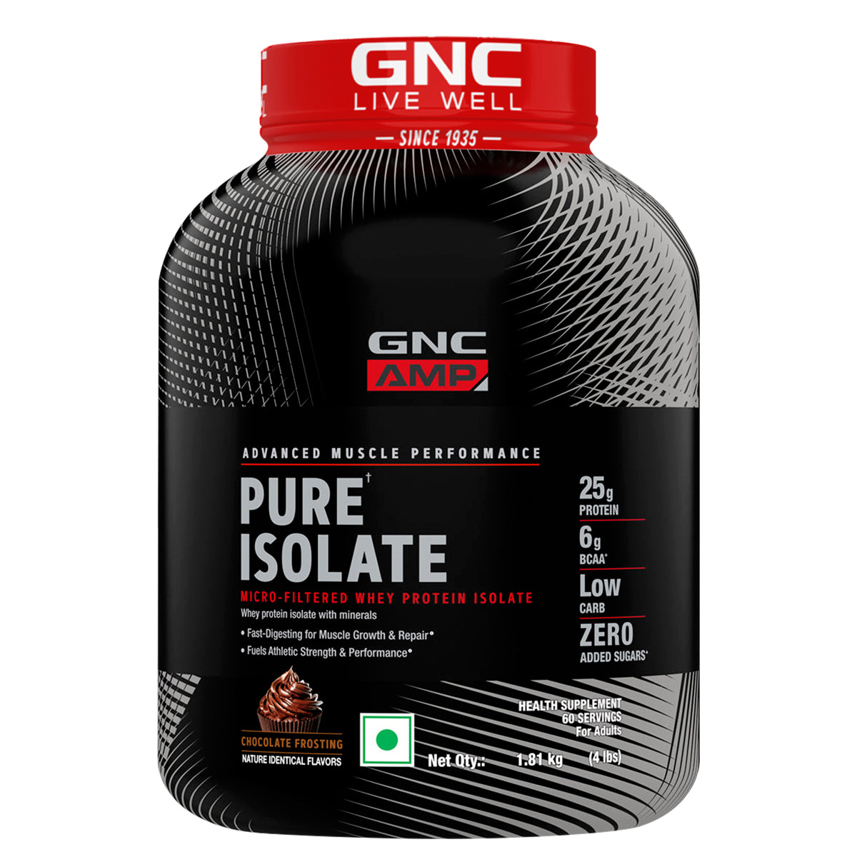GNC AMP Pure Isolate Whey Protein | Low Carb Lean Muscle Protein