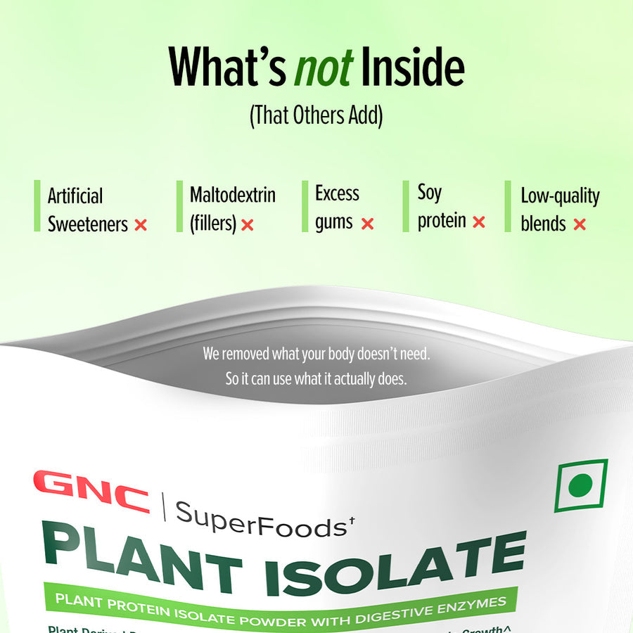 GNC Superfood Plant Protein Isolate, 1lb / 2lbs (Chocolate)