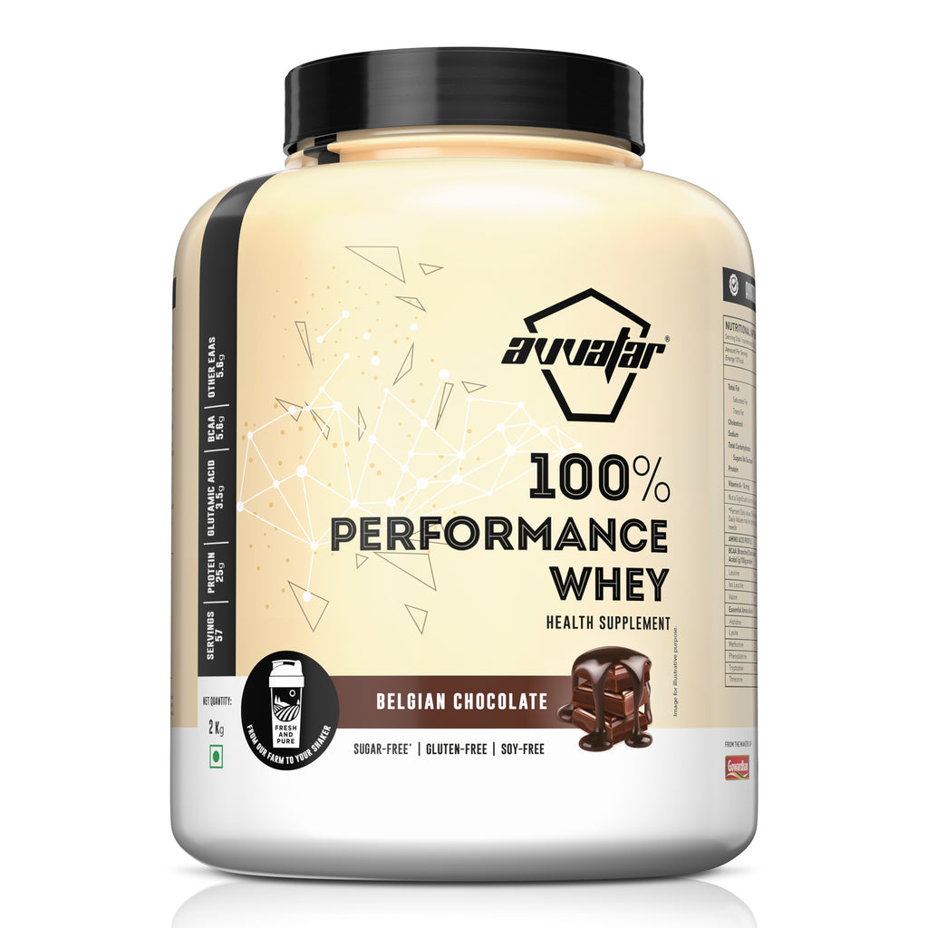 Avvatar 100% Performance Whey Protein Powder | Authentic Whey from Fresh Milk for Muscle Growth, Strength & Fast Recovery
