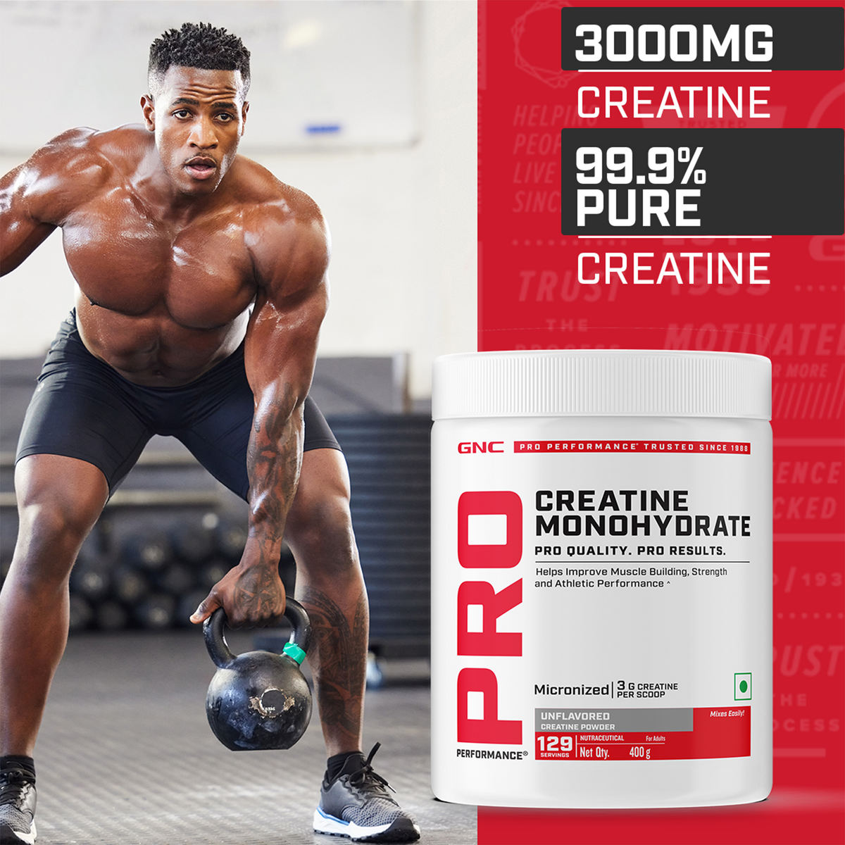 GNC Pro Performance Creatine Monohydrate Powder