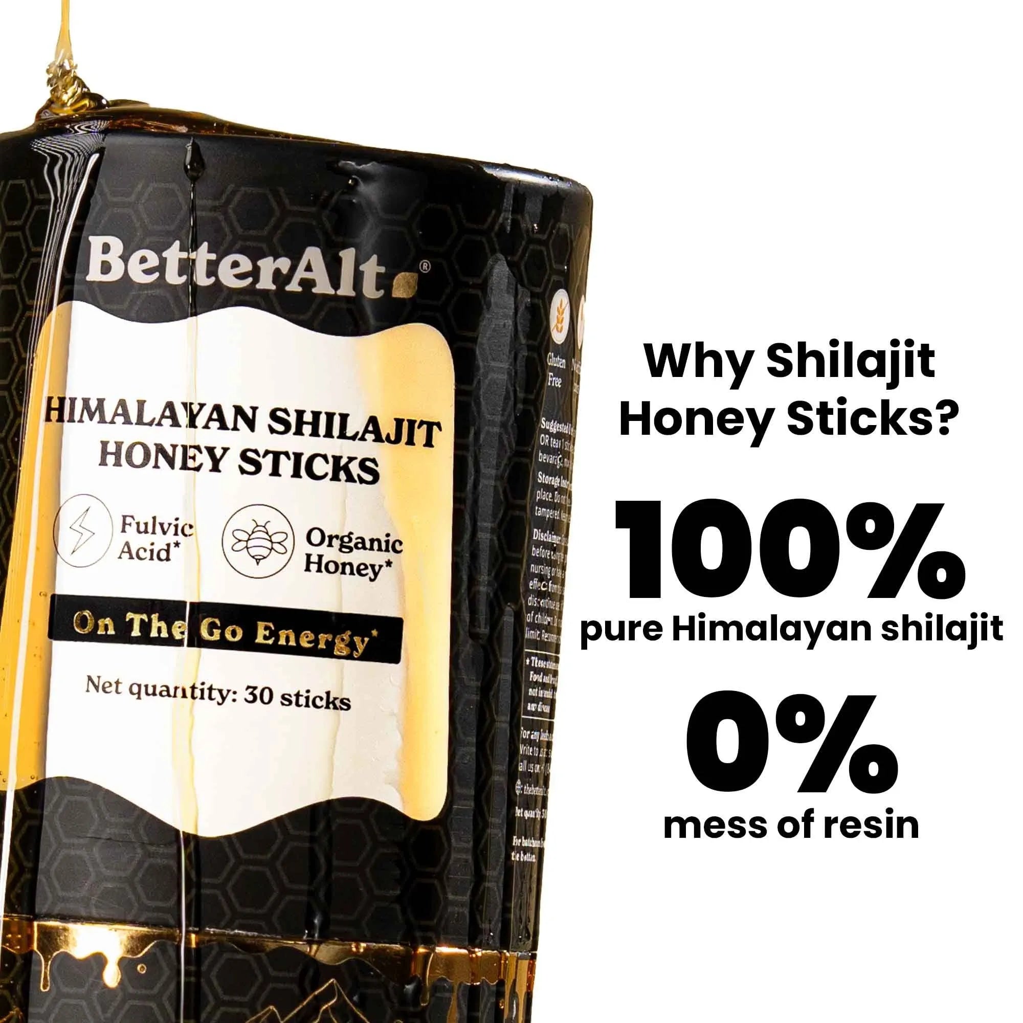 BetterAlt Himalayan Shilajit Honey Sticks