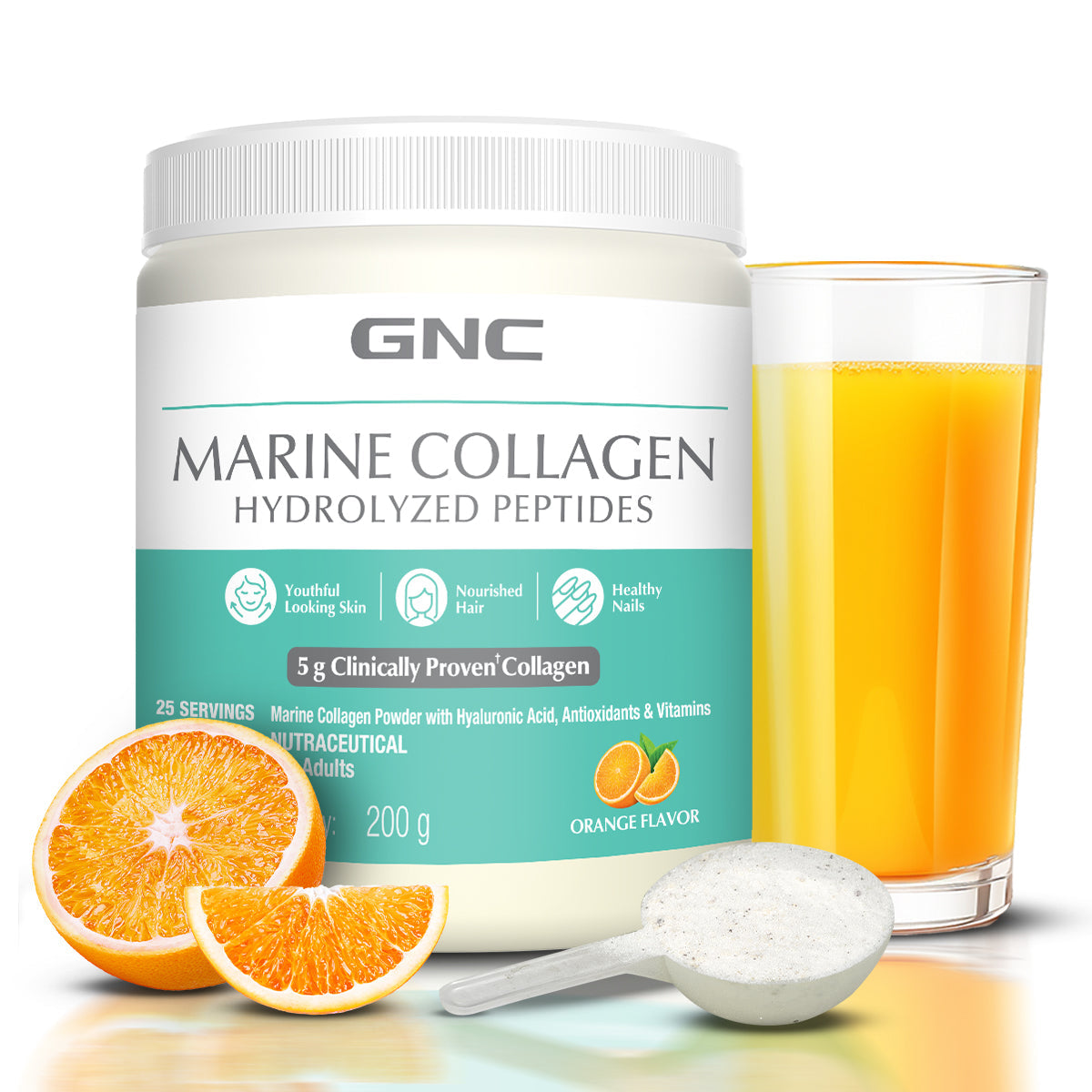 GNC Marine Collagen Hydrolyzed Peptides 200g Orange