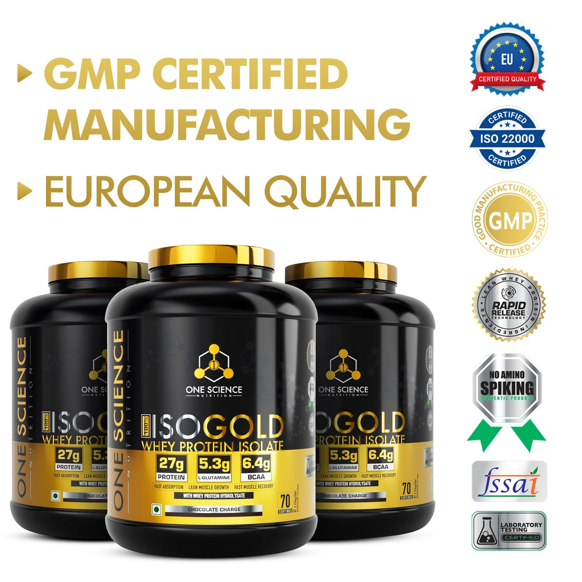 One Science ISO GOLD Whey Protein Isolate - Chocolate Charge (5 Lbs)