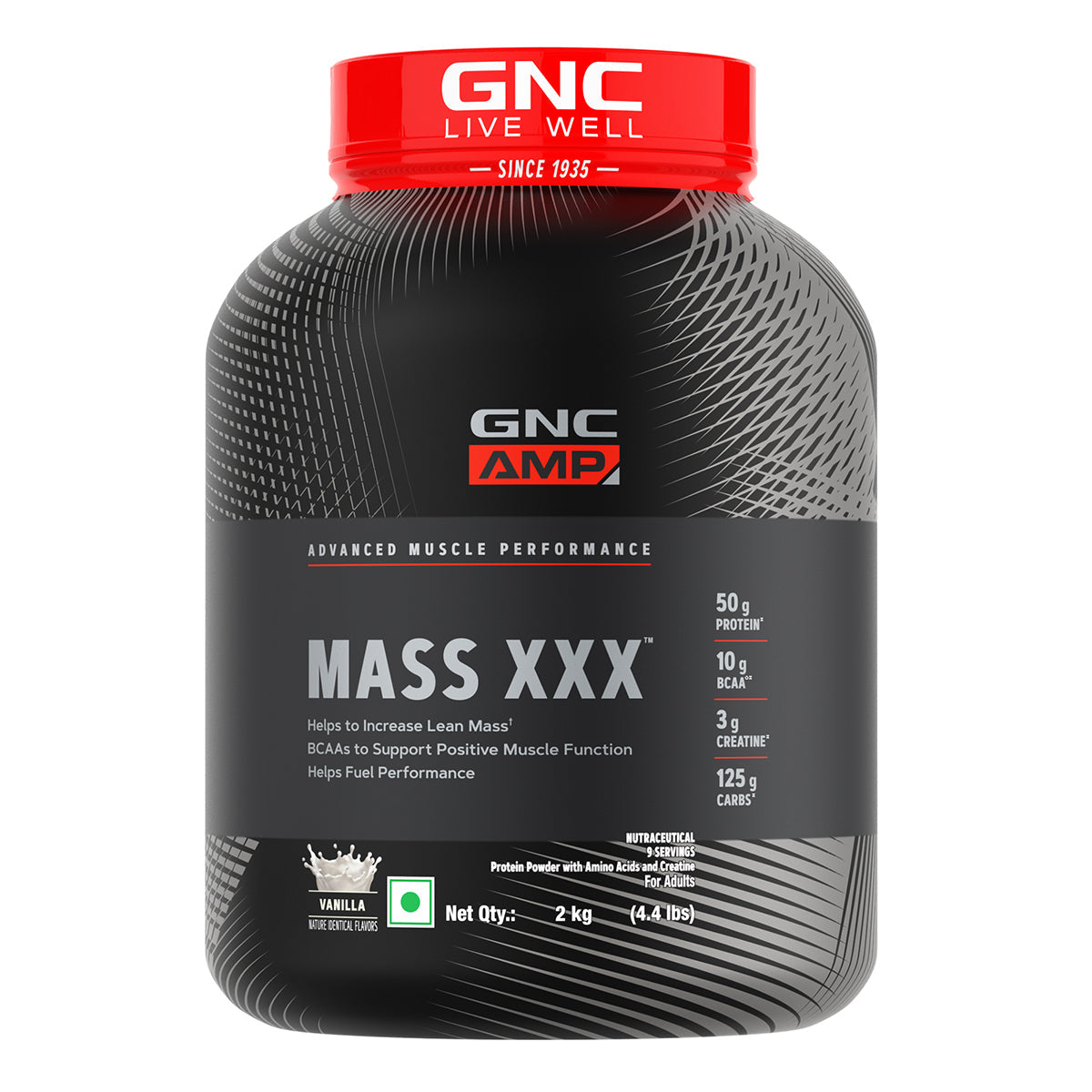 GNC AMP Amplified Mass XXX 2kg Vanilla