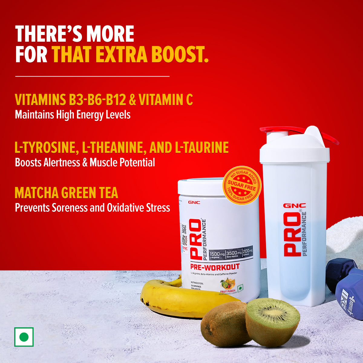 GNC Pro Performance Pre-Workout Powder – Energy, Endurance & Focus Booster (360g / 30 Servings)