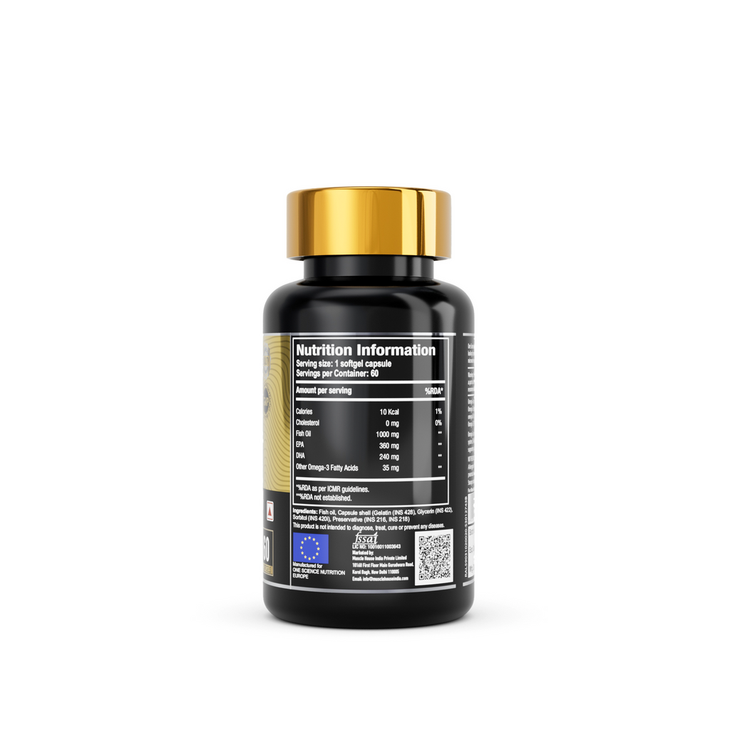 One Science Daily Omega-3 Fish Oil - Unflavoured (60 Softgels)
