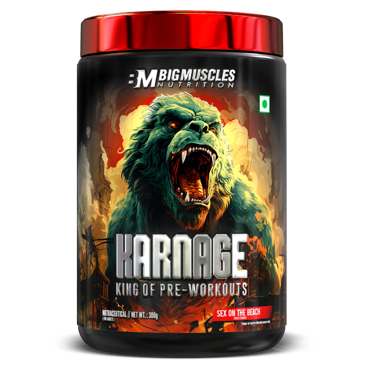 Big Muscles Karnage Red Pre‑Workout — push harder, train longer