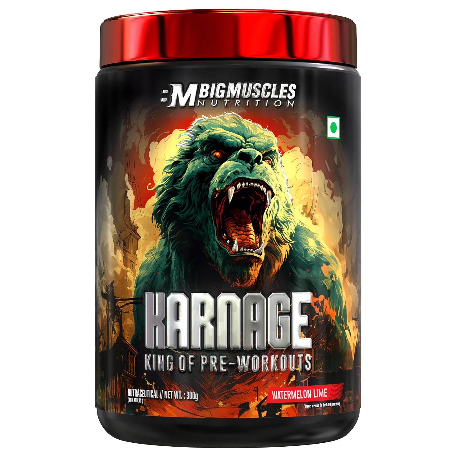 Big Muscles Karnage Red Pre‑Workout — push harder, train longer