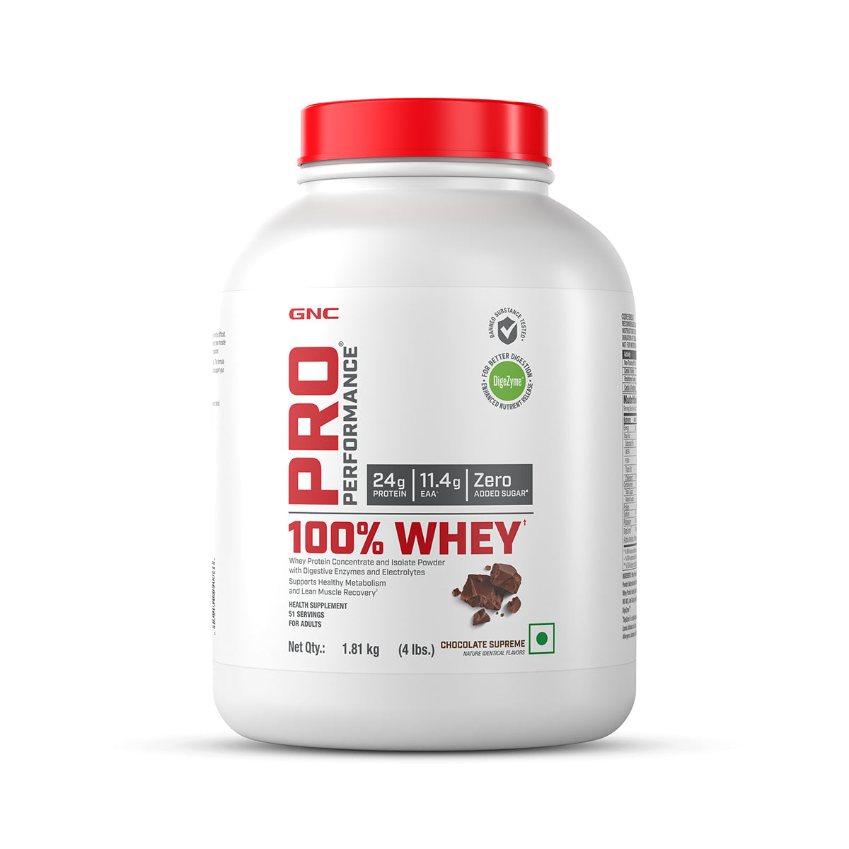 GNC 100% Whey Protein Chocolate Supreme 4lbs