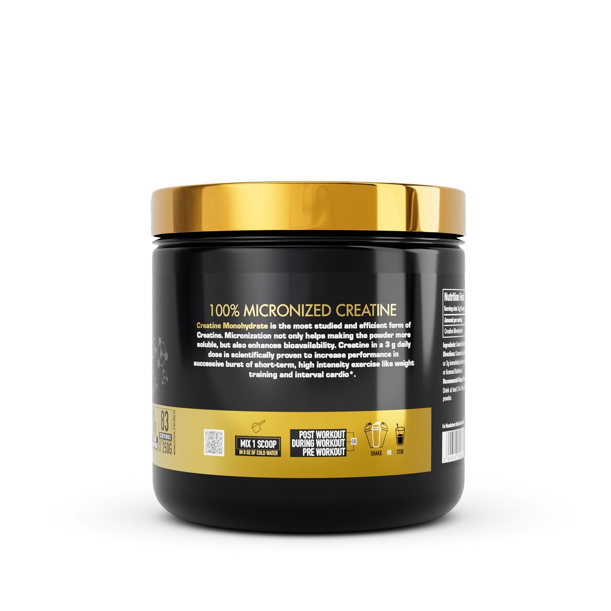 One Science Nutrition 100% Micronized Creatine Powder - Unflavoured (250gm)