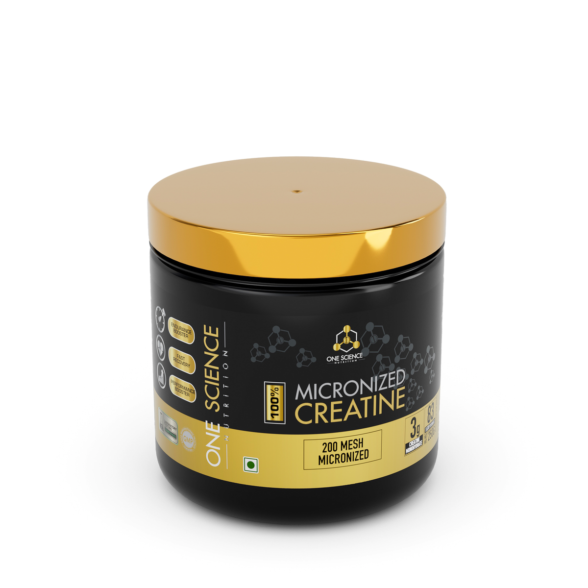 One Science Nutrition 100% Micronized Creatine Powder - Unflavoured (250gm)