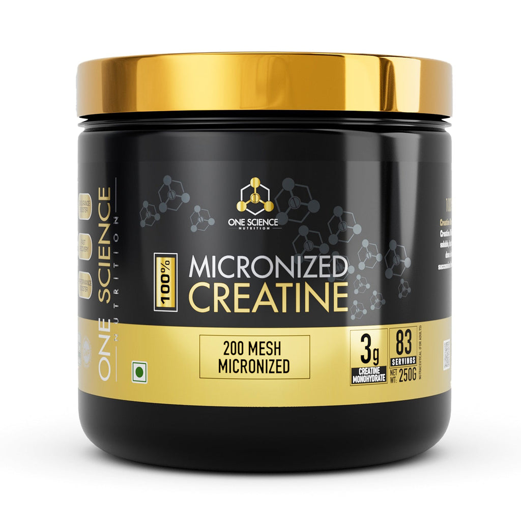 One Science Nutrition 100% Micronized Creatine Powder - Unflavoured (250gm)