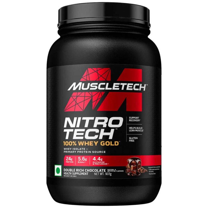 MuscleTech NitroTech Whey Gold 907g Double Rich Chocolate