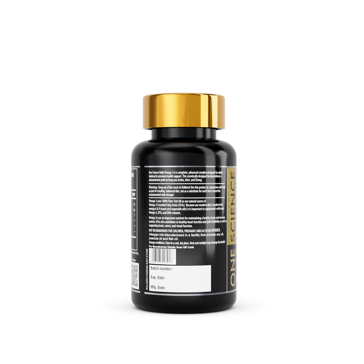 One Science Daily Omega-3 Fish Oil - Unflavoured (60 Softgels)