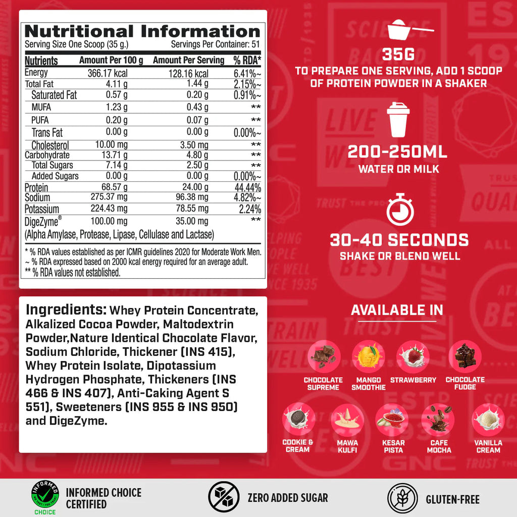 GNC Pro Performance 100% Whey Protein