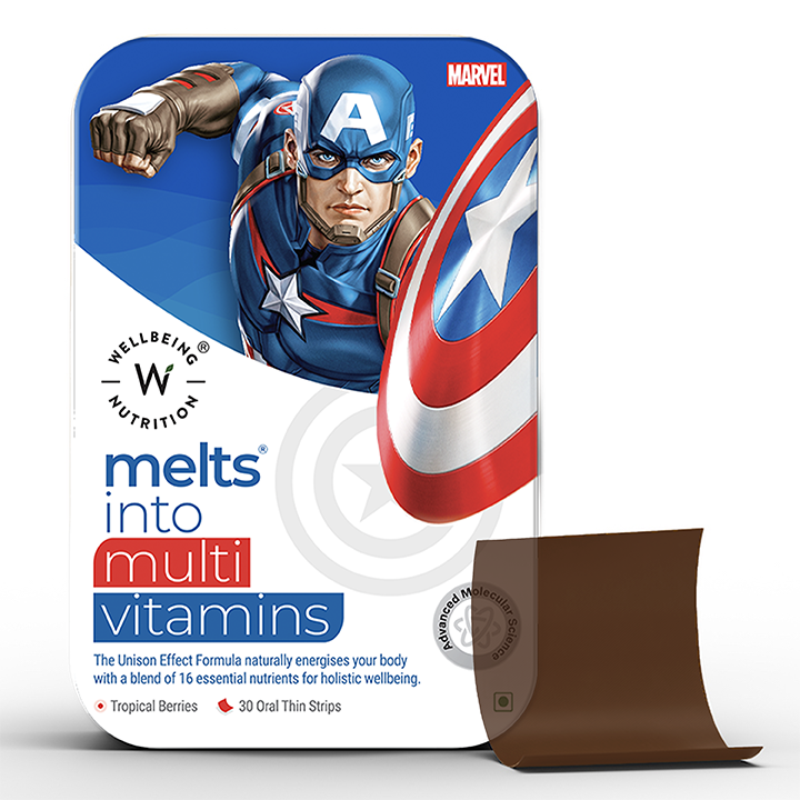 Wellbeing Nutrition Marvel Multivitamins Kids Oral Strips