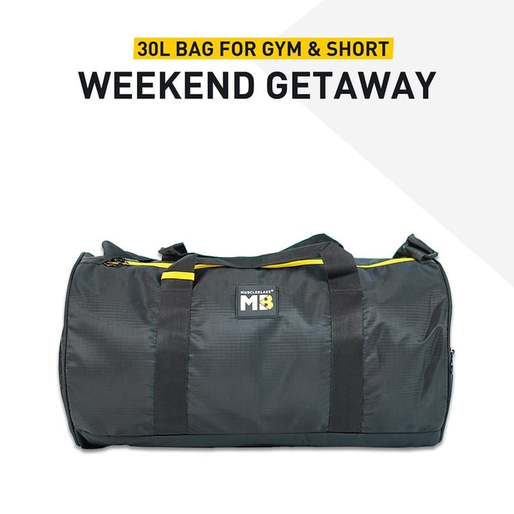 MuscleBlaze Gym Duffle Bag,  Black 30L