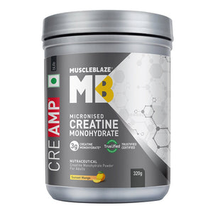 MuscleBlaze Creatine Monohydrate CreAMP | High Purity Creatine for Strength, Power & Muscle Growth