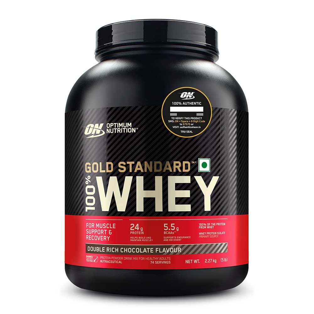 Optimum Nutrition Gold Standard 100% Whey Protein 2.27 kg (5 lbs) Vanilla Ice Cream – Premium Whey Protein for Muscle Growth & Recovery