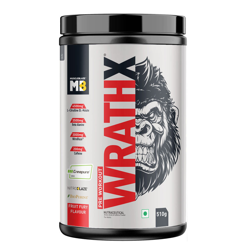 MuscleBlaze Pre Workout WrathX Fruit Fury 30 Servings