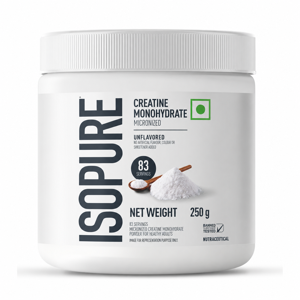 Isopure 100% Creatine Monohydrate Micronized - Unflavoured (250g, 83 Servings)